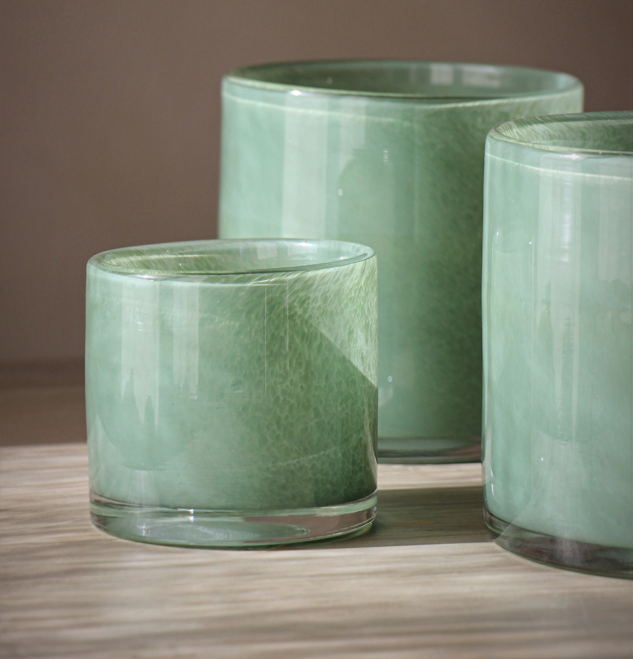 Ljuslykta Lumiere Forest Liten från Majas Cottage i grönt glas