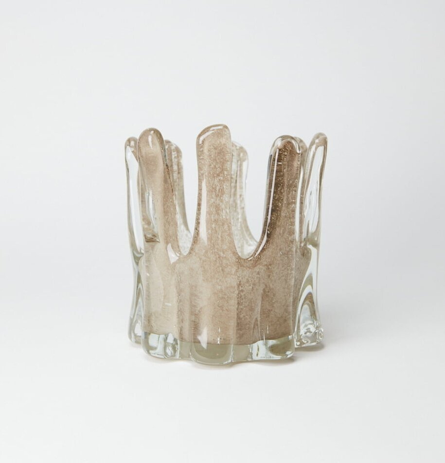 Helix Ljuskopp Taupe Stor från Olsson & Jensen i glas