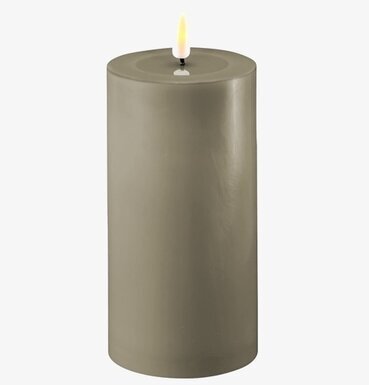 Bild av stilrent LED-ljus i sandfärg med realistisk låga