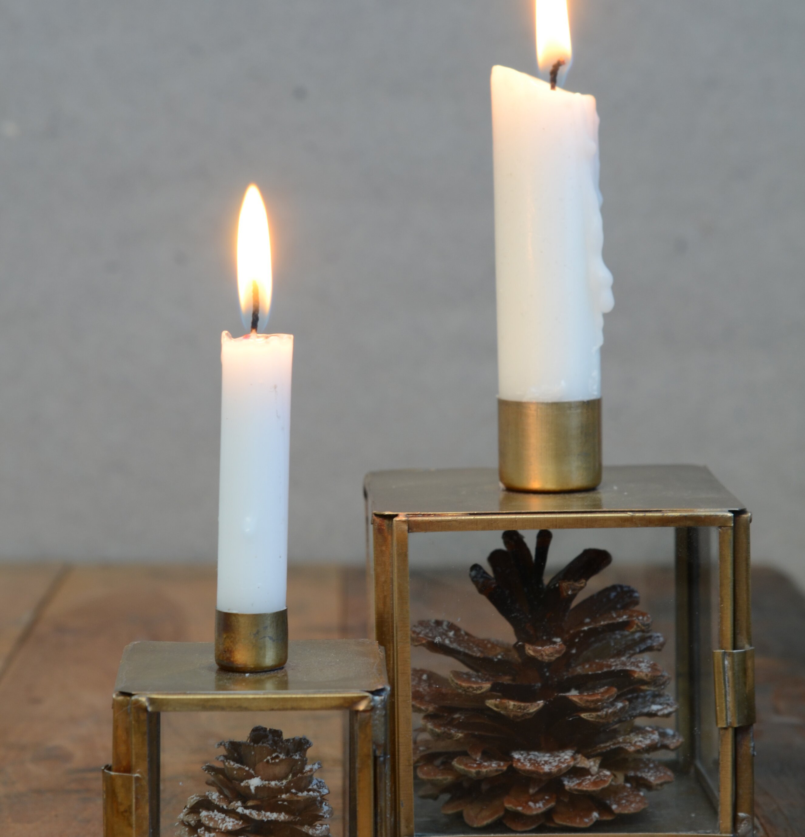 Ljusstake Glasbox Bönljus från IB Laursen i två storlekar