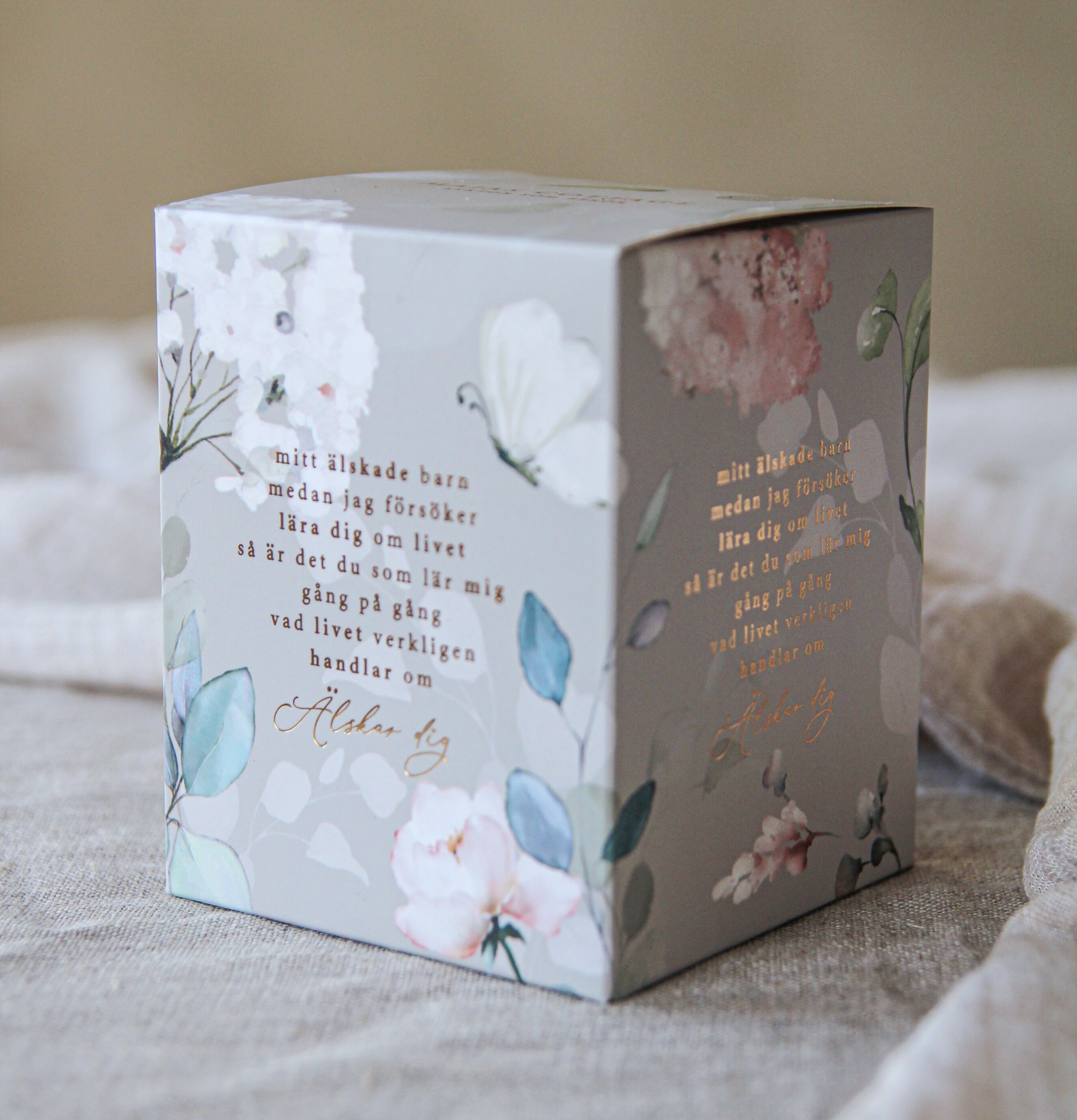 Ljuslykta - Mitt Älskade Barn från Majas Cottage, blommotiv