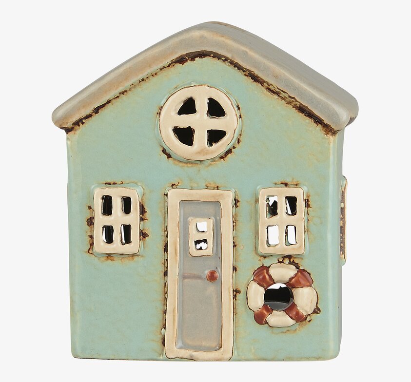 Ljuslykta Løkken Mintgrön/Grå från IB Laursen i keramik