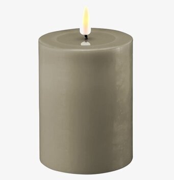 Bild av sandfärgat blockljus med realistisk LED-låga