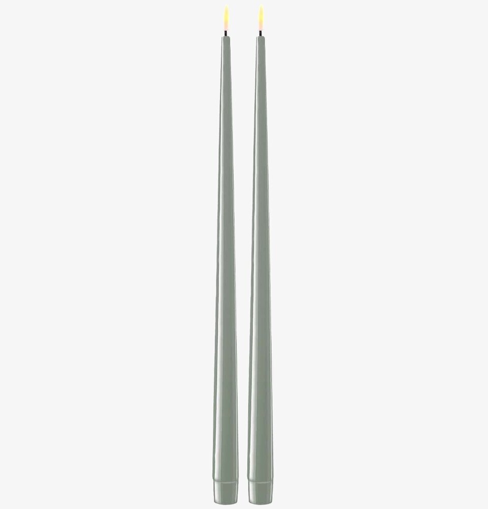 Deluxe Homeart Middagsljus Salvia LED 2-Pack 38 cm i grönt
