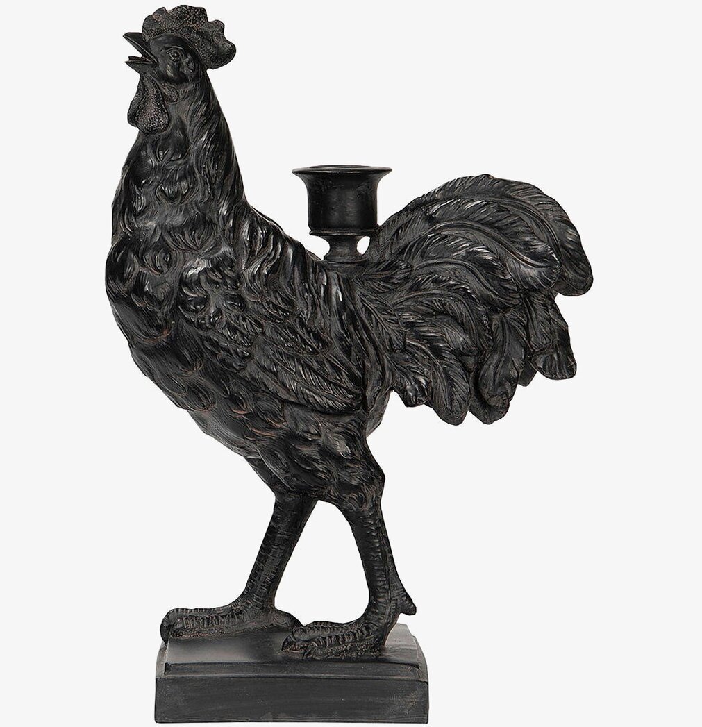 Ljusstake Tupp Brun/Svart 31.5cm från A Lot Decoration