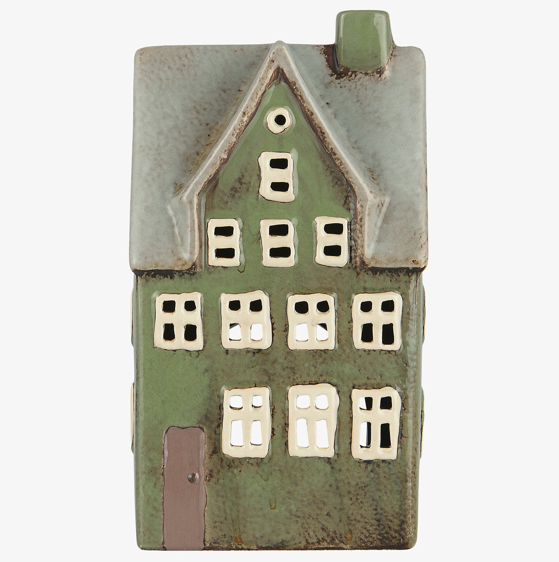 Ljuslykta Nyhavn Vindskupa Grön från IB Laursen i keramik