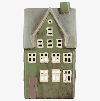 Ljuslykta Nyhavn Vindskupa Grön från IB Laursen i keramik