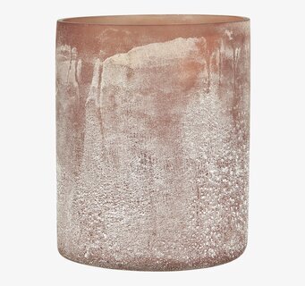 Ljuslykta Rosa Unika Stor från IB Laursen i rosa glas