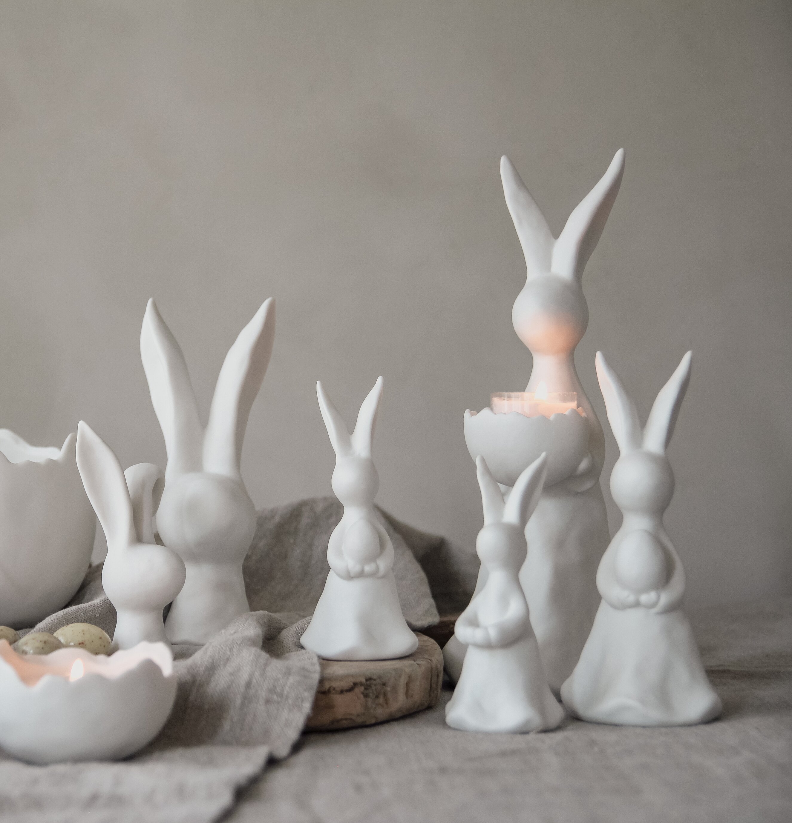 Ljushållare Kanin - Majas Cottage i olika storlekar och former