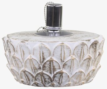 Bild av elegant oljelampa med guldmönster