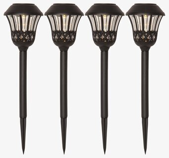 Bild av solcellsbelysning med spetsmönster för trädgård