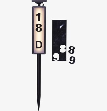 Bild av solcellsbelysning med anpassningsbara tecken