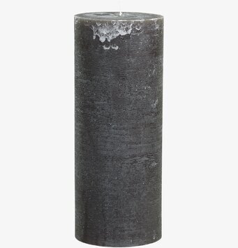 Foto av ett tidlöst brunt blockljus med rustik yta