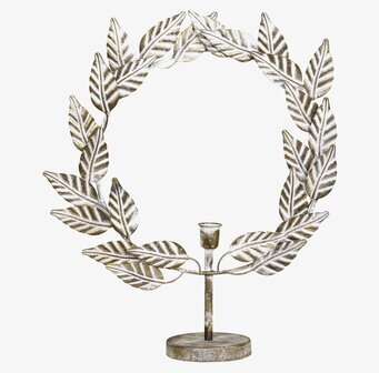 Foto av elegant ljusstake med antik mässingsfinish