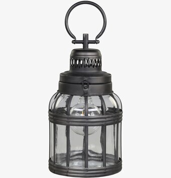 Bild av rustik Fransk Stall-Lanterna i antiksvart