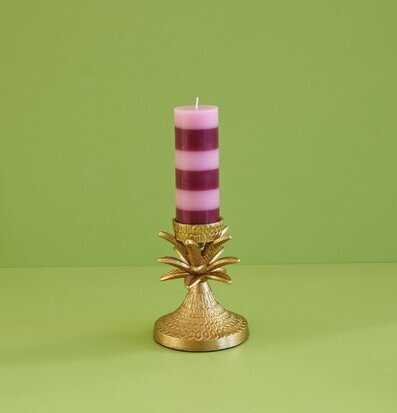 Bild av dekorativ ljusstake i gyllene palm-design