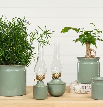 Ljuslykta Värmeljus Iris Emalj Grön från A Lot Decoration