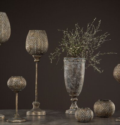 Ljuslykta Alma Leaf Antik G.Brun Stor från A Lot Decoration