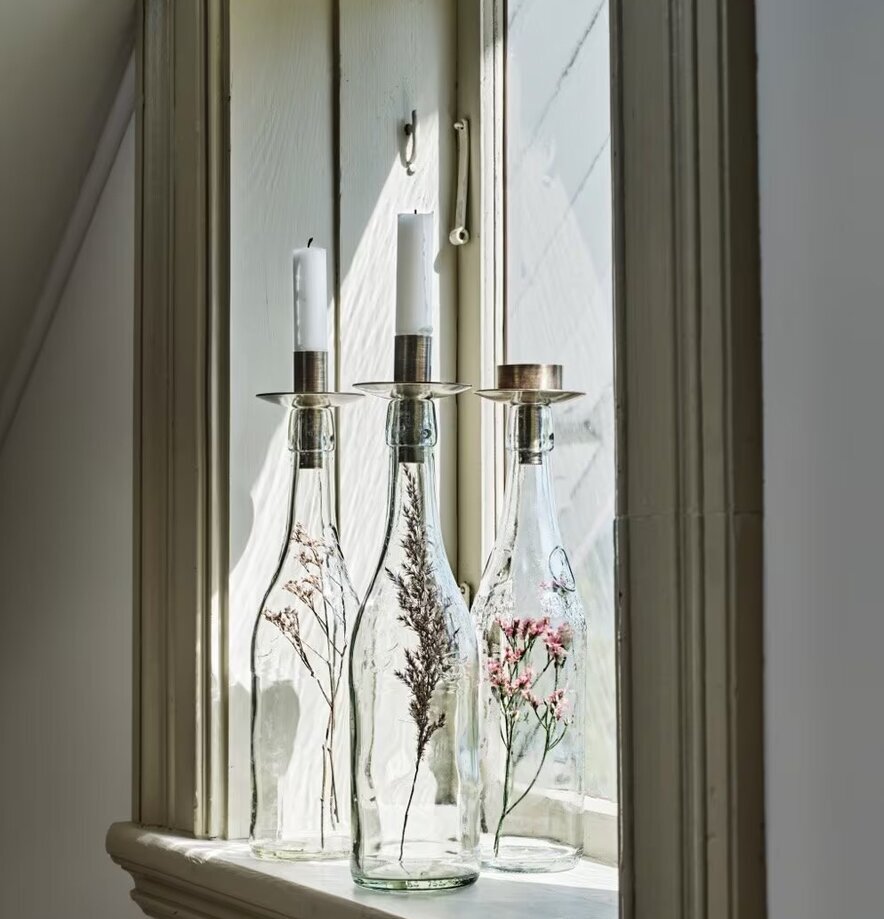 Ljushållare för Flaska Antik Mässing från Strömshaga