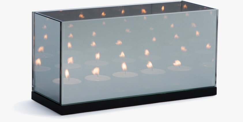 Ljusbox Infinity Light 5 från K Amsterdam med spegeleffekt