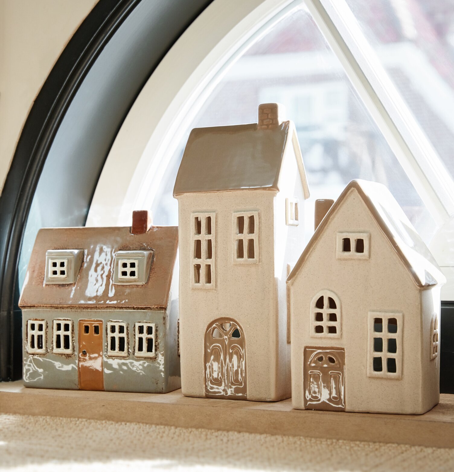 Ljuslykta Keramikhus Hög Natur från IB Laursen i keramik