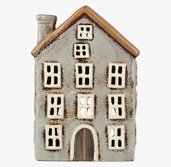 Ljuslykta Nyhavn Grå från IB Laursen, keramik, husformad