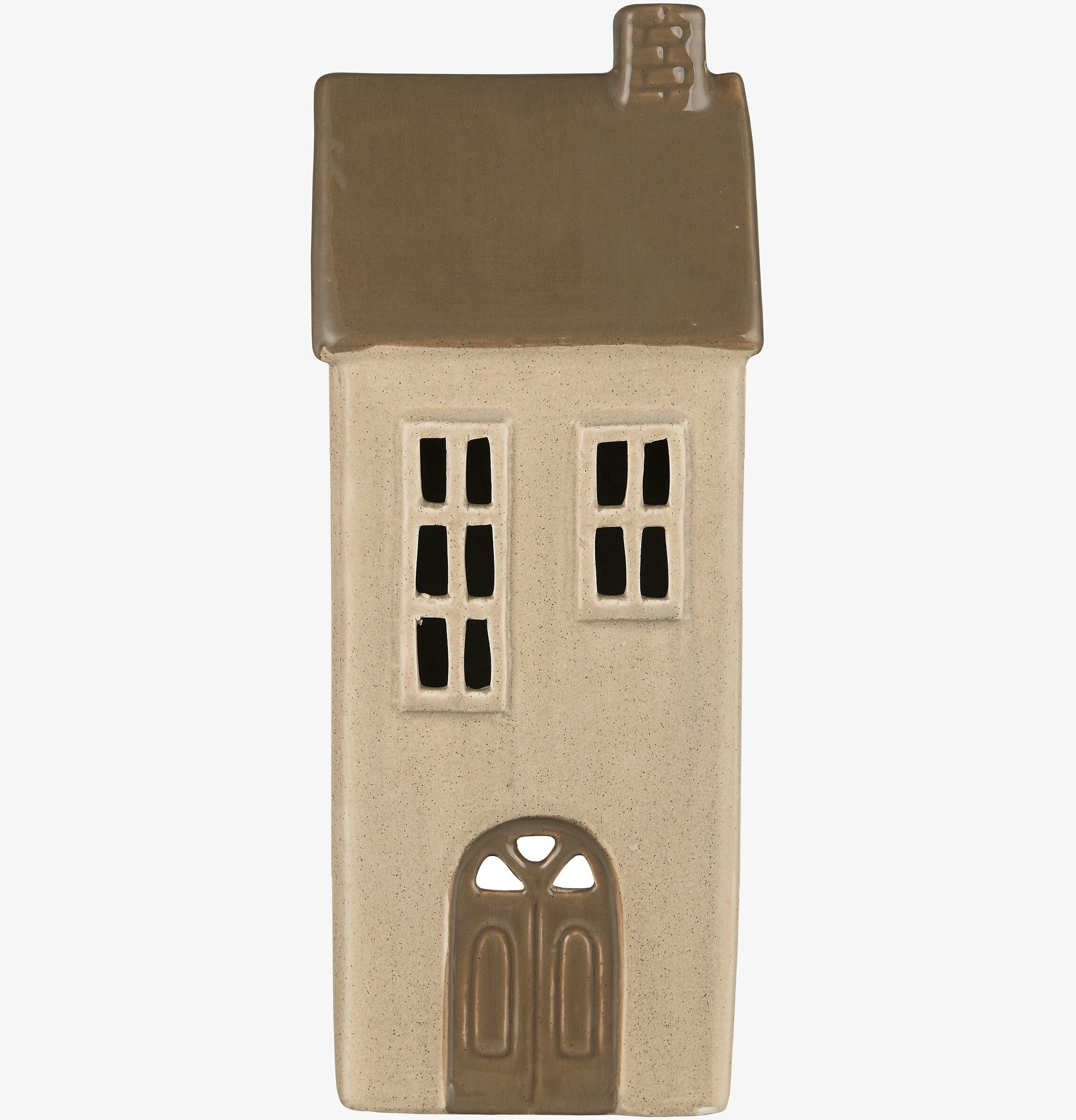 Ljuslykta Keramikhus Hög Natur från IB Laursen, keramik