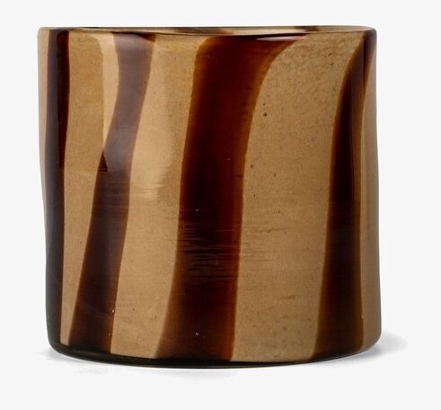 Ljuslykta Calore Curve Brown/Beige Medium från By ON