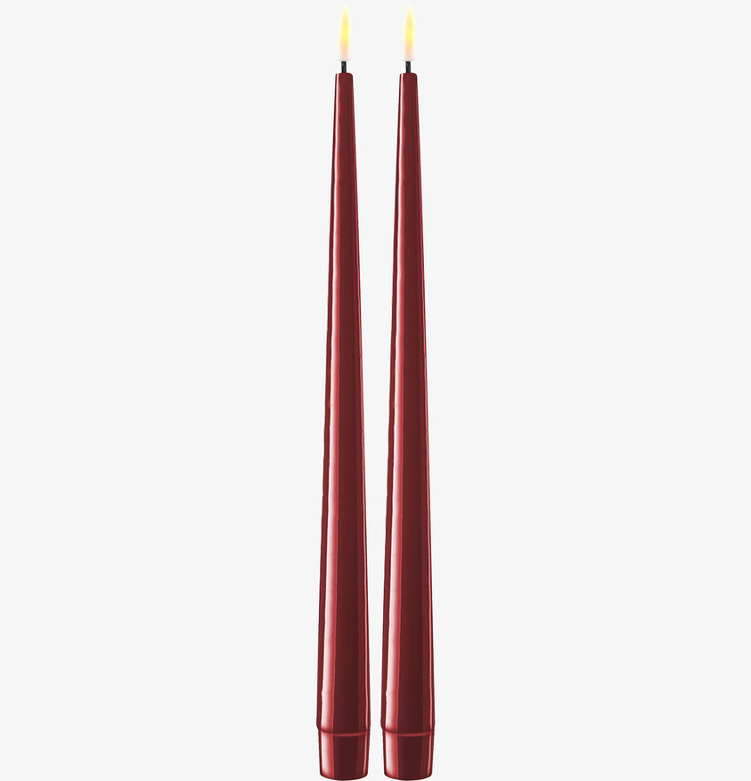 Middagsljus Bourgogne LED 2-Pack 28 cm från Deluxe Homeart