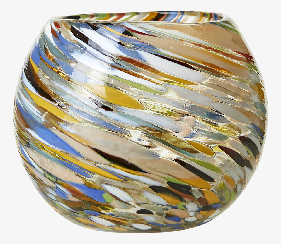 Ljuslykta Flerfärgad Mellan från Affari i färgat glas