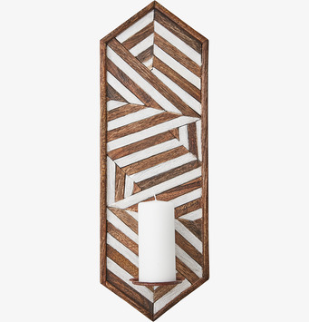 Bild av stilren väggljushållare med geometriskt mönster