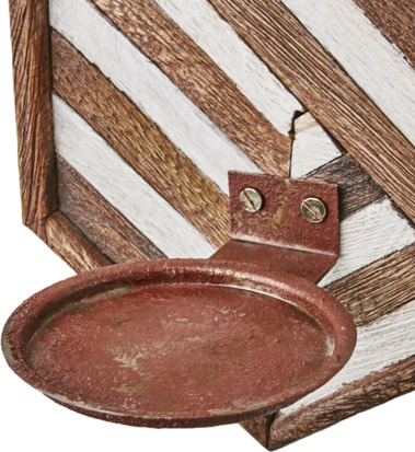 Bild av elegant väggljushållare i trä och metall