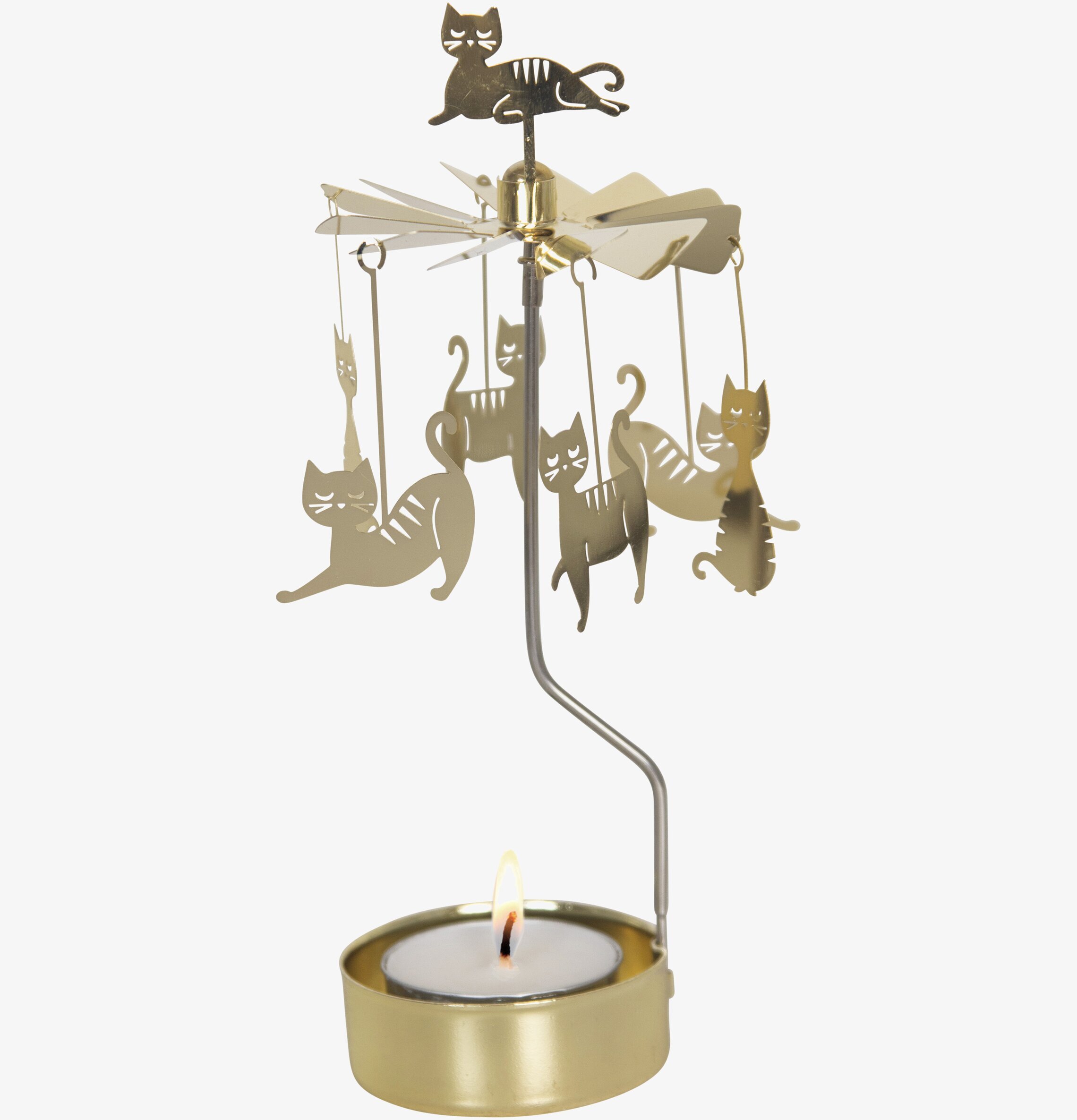 Änglaspel Kattfamilj från Pluto Produkter, gyllene katter