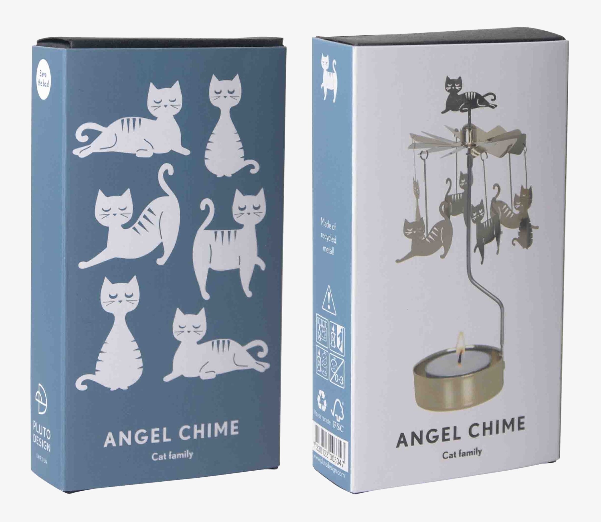 Änglaspel Kattfamilj från Pluto Produkter för inomhusbruk