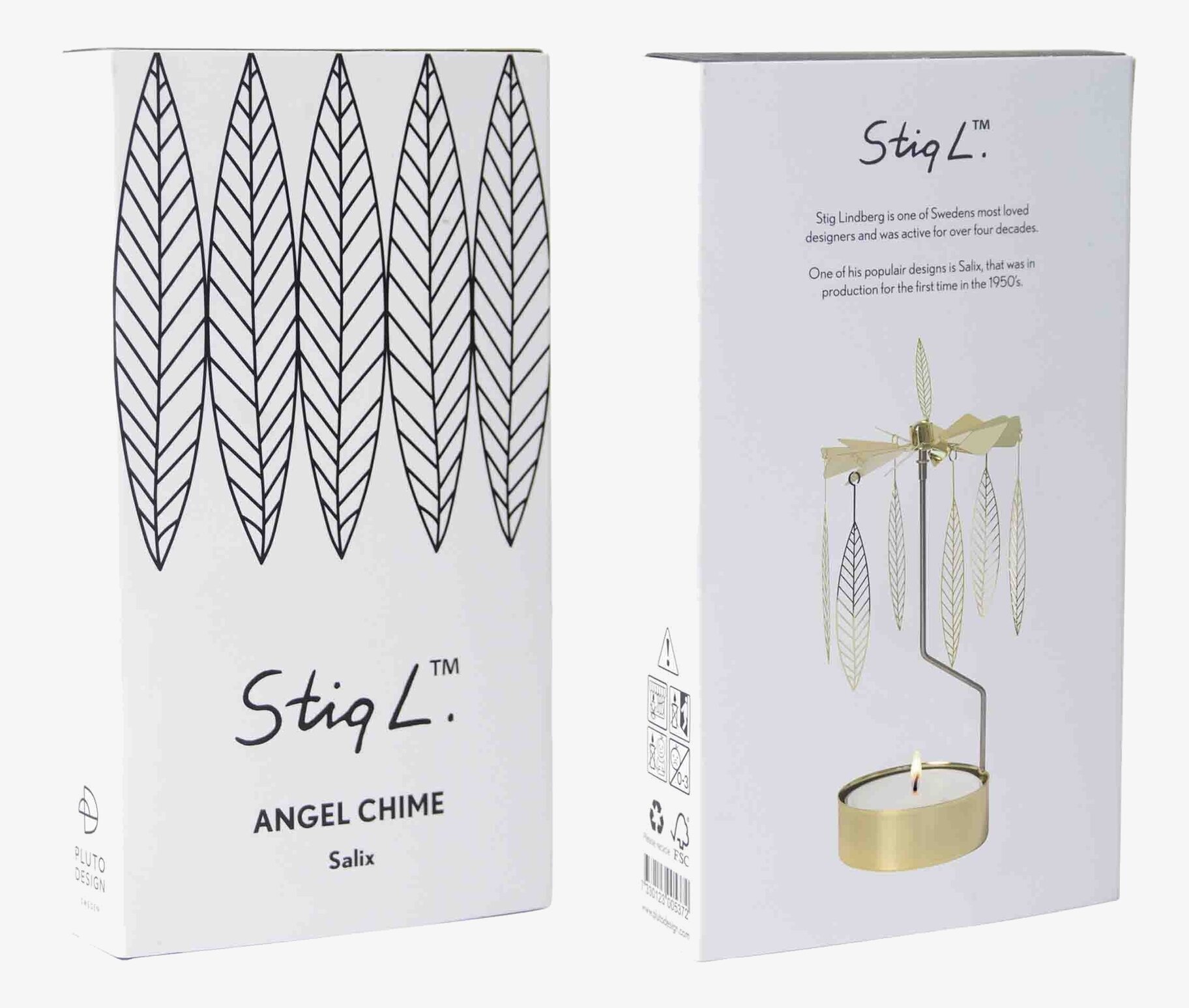 Änglaspel Salix Stig L från Pluto Produkter i gyllene finish