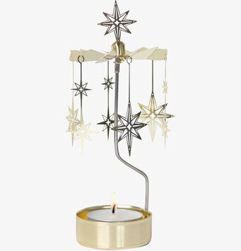 Bild av dekorativt änglaspel med roterande stjärnor