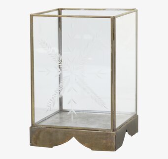 Ljuslykta Hurricane Snöflinga från Chic Antique i antik stil