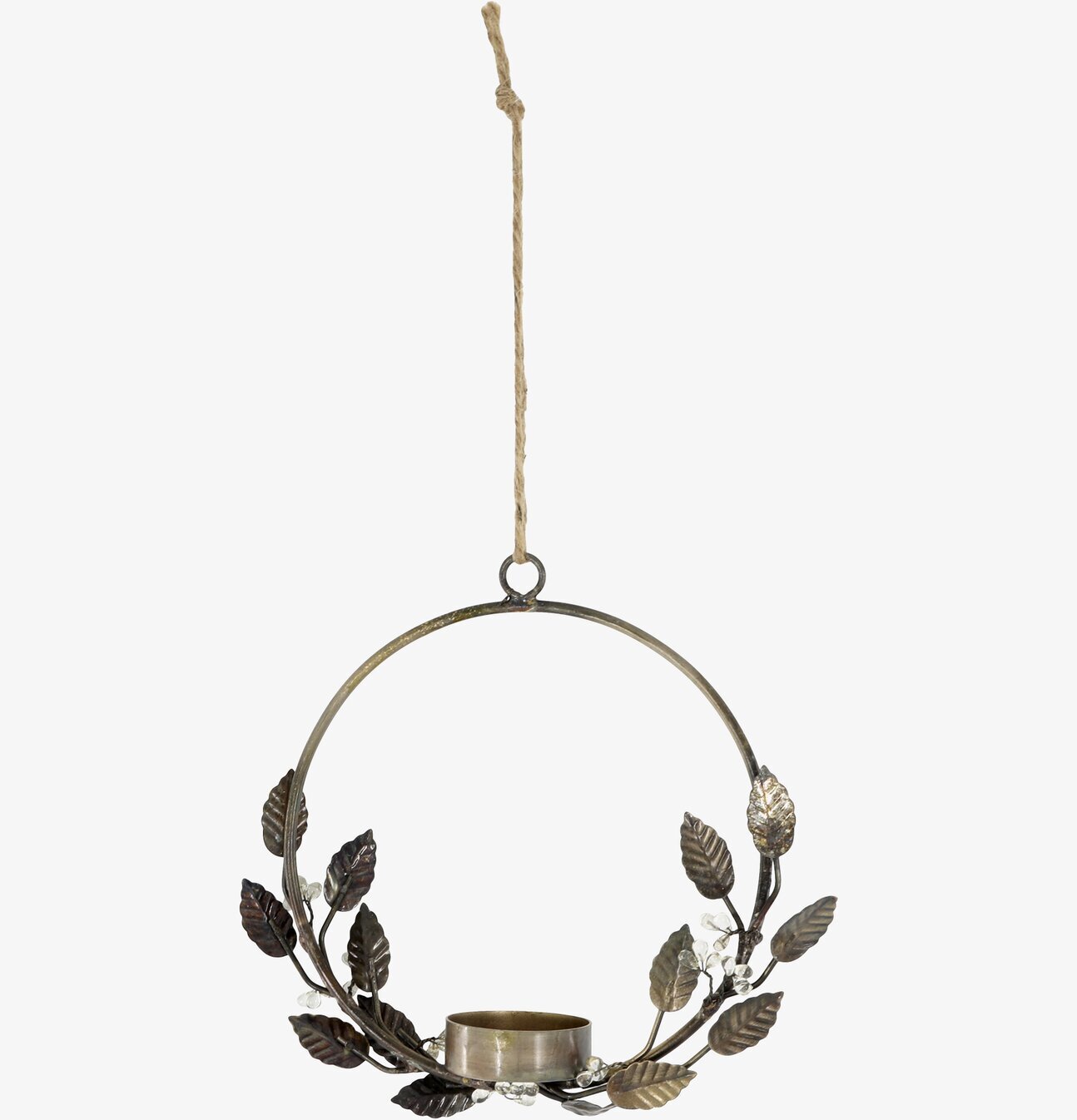 Ljuskrans Blad Metall Värmeljus från Chic Antique hängande