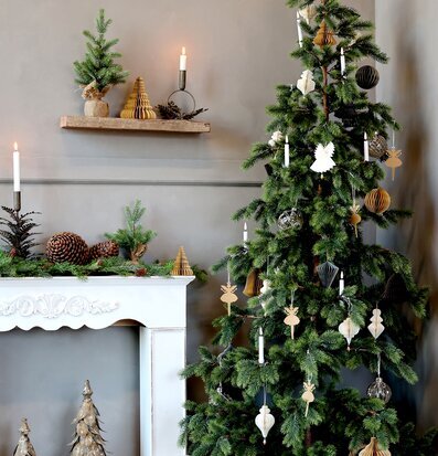 Bild av juldekorationer med vintage och modern stil