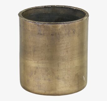 Bild av antik mässing ljushållare med patina finish