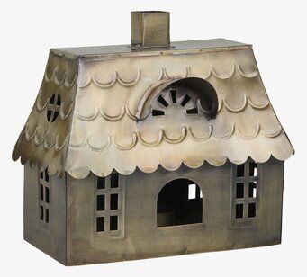 Ljuslykta Hus Antik Mässing från Chic Antique i antik stil