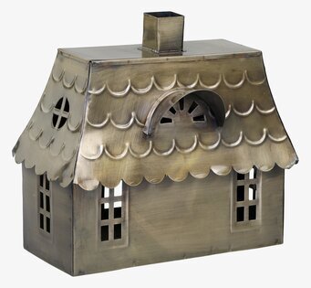 Ljuslykta Hus Antik Mässing från Chic Antique i antik stil