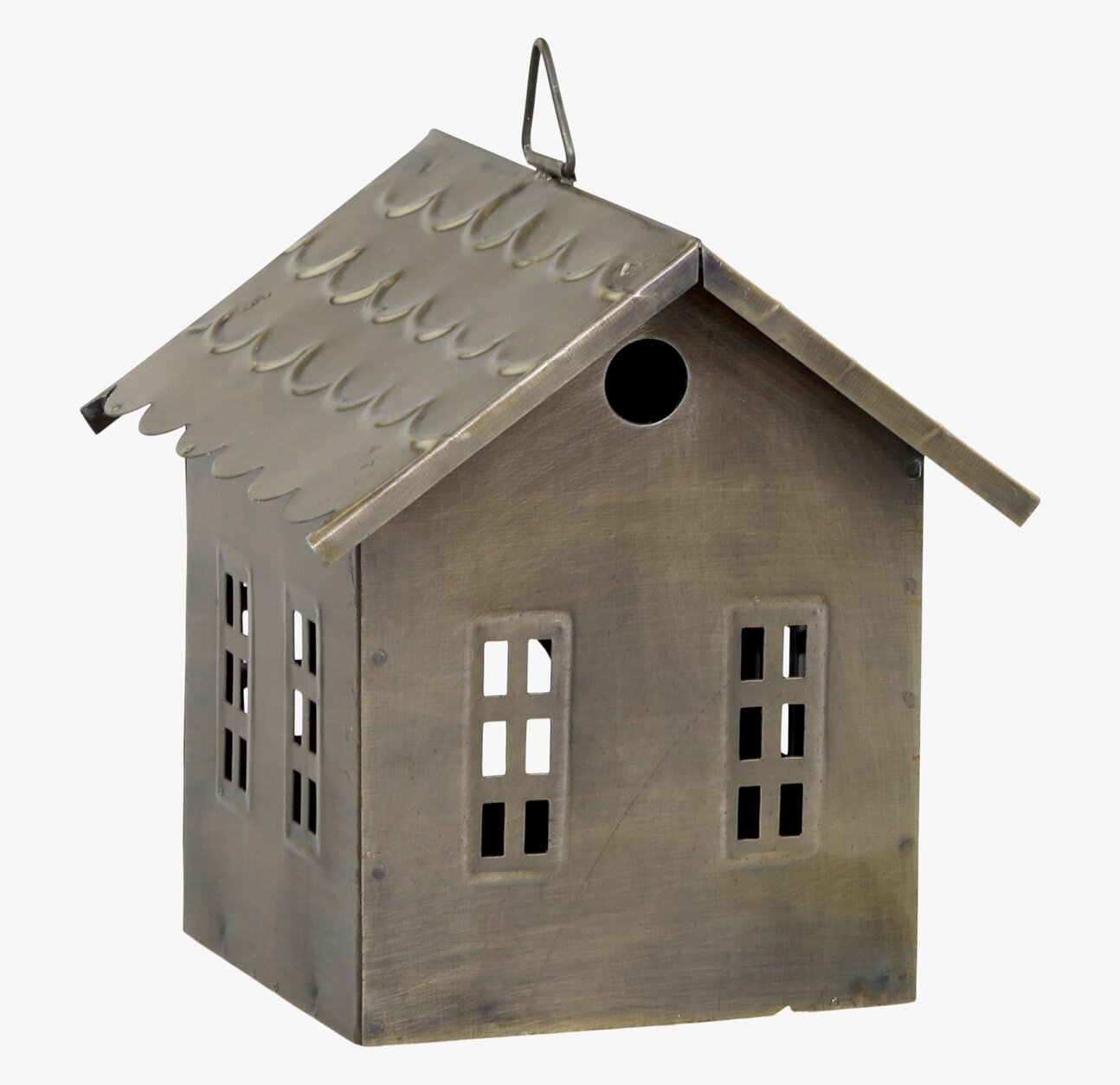 Ljuslykta Hus Antik Mässing från Chic Antique i mässing