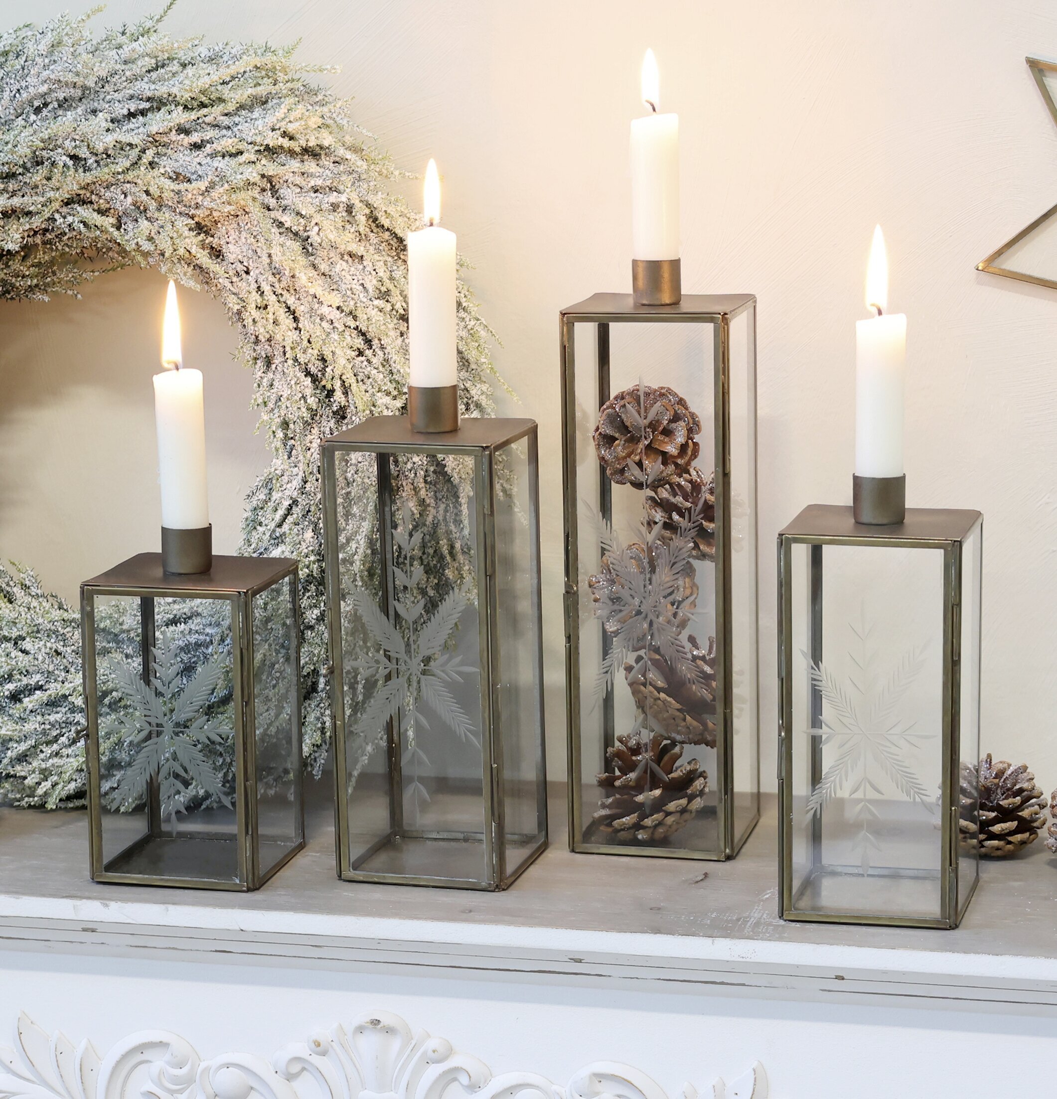 Ljusstake Antik Mässing från Chic Antique i juldekoration