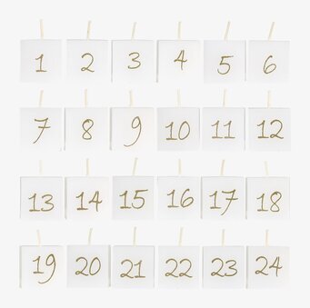 Bild av 24 eleganta kalenderljus i antikvit design