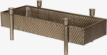 Foto av elegant ljusstake i antik mässingsdesign