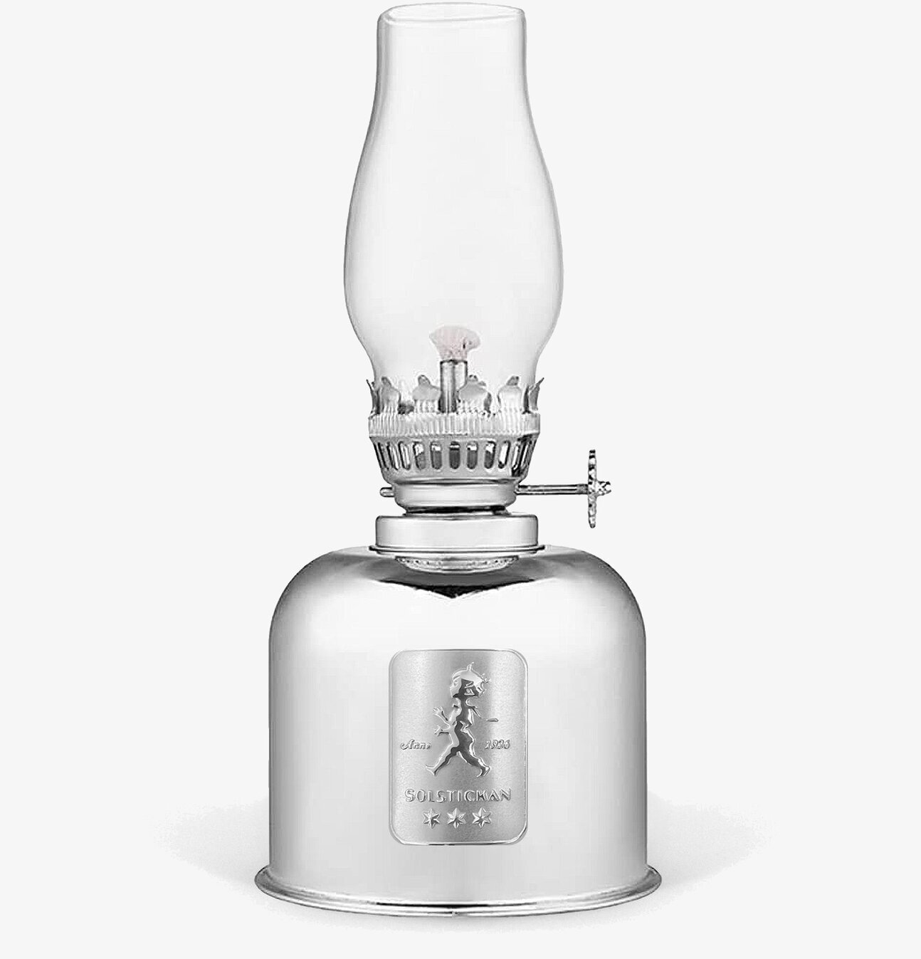 Fotogenlampa Silver från Solstickan med tidlös design