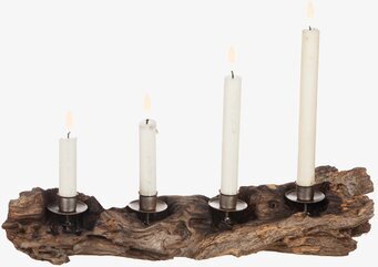 Bild av unik ljusstake med naturlig och rustik design