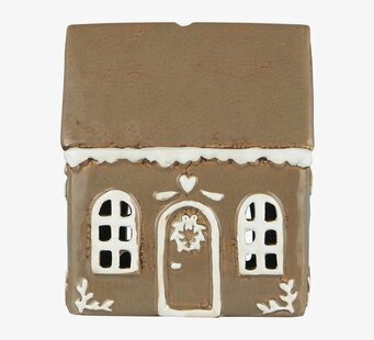 Ljuslykta Pepparkakshus Dörrkrans från IB Laursen i keramik