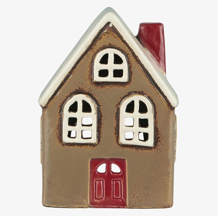 Ljuslykta Hus Röd Dörr från IB Laursen med röd dörr